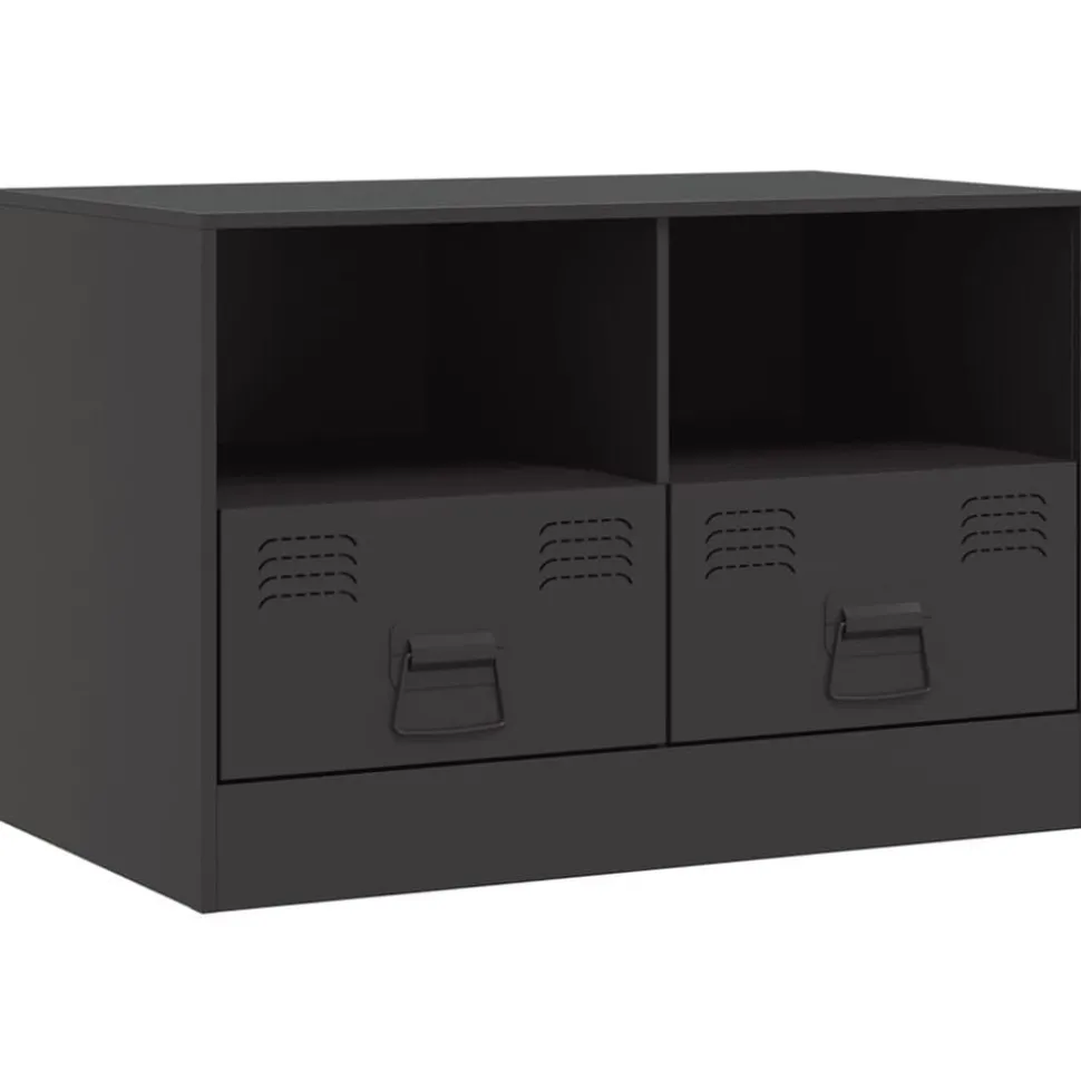 vidaXL Tv-meubel 67x39x44 cm staal zwart