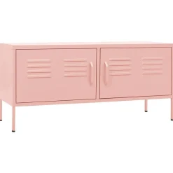 vidaXL Tv-meubel 105x35x50 cm staal roze