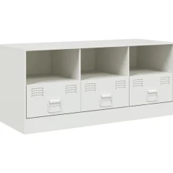 vidaXL Tv-meubel 99x39x44 cm staal wit