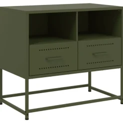 vidaXL Tv-meubel 68x39x60,5 cm staal olijfgroen