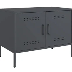 vidaXL Tv-meubel 68x39x50,5 cm staal antracietkleurig