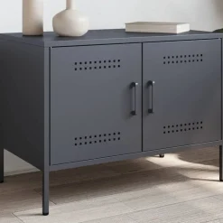 vidaXL Tv-meubel 68x39x50,5 cm staal antracietkleurig