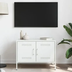 vidaXL Tv-meubel 68x39x50,5 cm staal wit