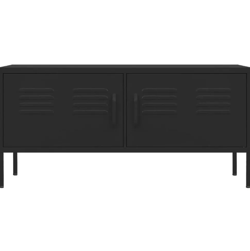 vidaXL Tv-meubel 105x35x50 cm staal zwart