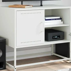 vidaXL Tv-meubel 68x39x60,5 cm staal wit