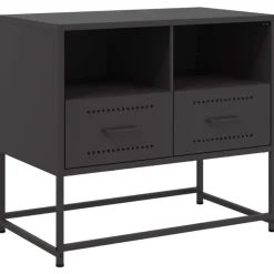 vidaXL Tv-meubel 68x39x60,5 cm staal zwart