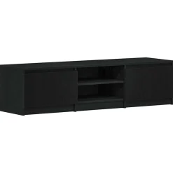 vidaXL TV-meubel Zwart Eiken 140x40x36 cm Bewerkt Hout