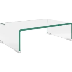 vidaXL Tv-meubel/monitorverhoger transparant 40x25x11 cm glas