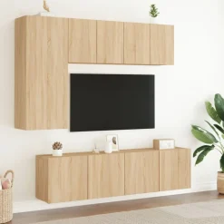 vidaXL Tv-meubels 2 st wandgemonteerd 60x30x41 cm sonoma eikenkleurig