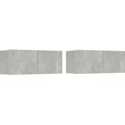 vidaXL Tv-meubels 2 st 80x30x30 cm bewerkt hout betongrijs