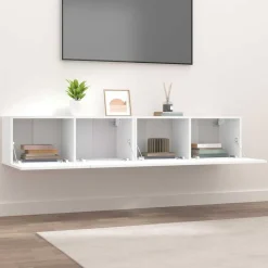 vidaXL Tv-meubels 2 st 80x30x30 cm bewerkt hout wit