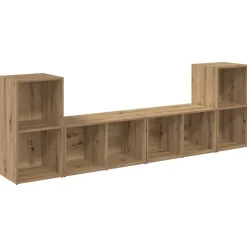 vidaXL Tv-meubelset 4 pcs Artisan Eiken 37 x 37 x 72 cm Bewerkt hout