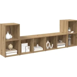 vidaXL Tv-meubelset 4 pcs Artisan Eiken 37 x 37 x 72 cm Bewerkt hout