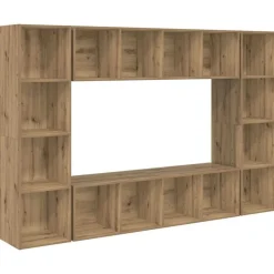 vidaXL Tv-meubelset 4 pcs Bruin 37 x 37 x 142,5 cm Bewerkt hout
