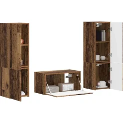 vidaXL Tv-meubelset 5 pcs Oud Hout Bewerkt hout