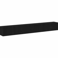 vidaXL Tv-meubelset 3 pcs Zwart Eiken 80 x 30 x 30 cm Bewerkt hout