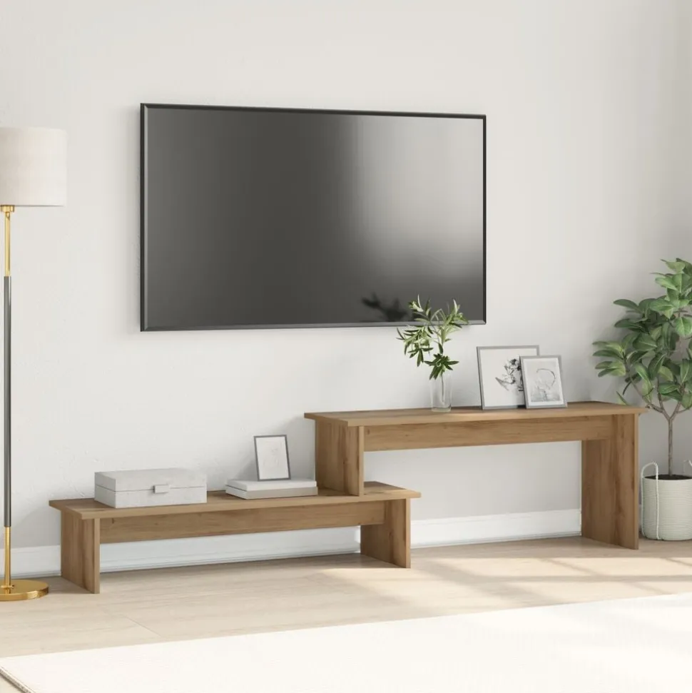 vidaXL Tv-meubelset Artisan Eiken 180,5 x 30 x 43 cm Bewerkt hout