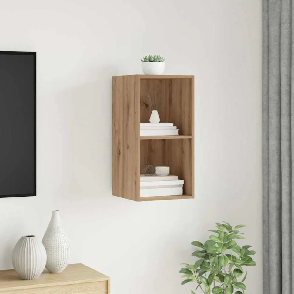 vidaXL Tv-meubelset Artisan Eiken 37 x 37 x 72 cm Bewerkt hout