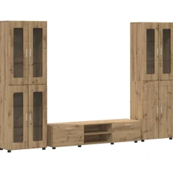 vidaXL Tv-meubelset met lade FLORIN 3 pcs Artisan Eiken Bewerkt hout