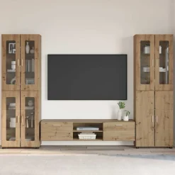 vidaXL Tv-meubelset met lade FLORIN 3 pcs Artisan Eiken Bewerkt hout