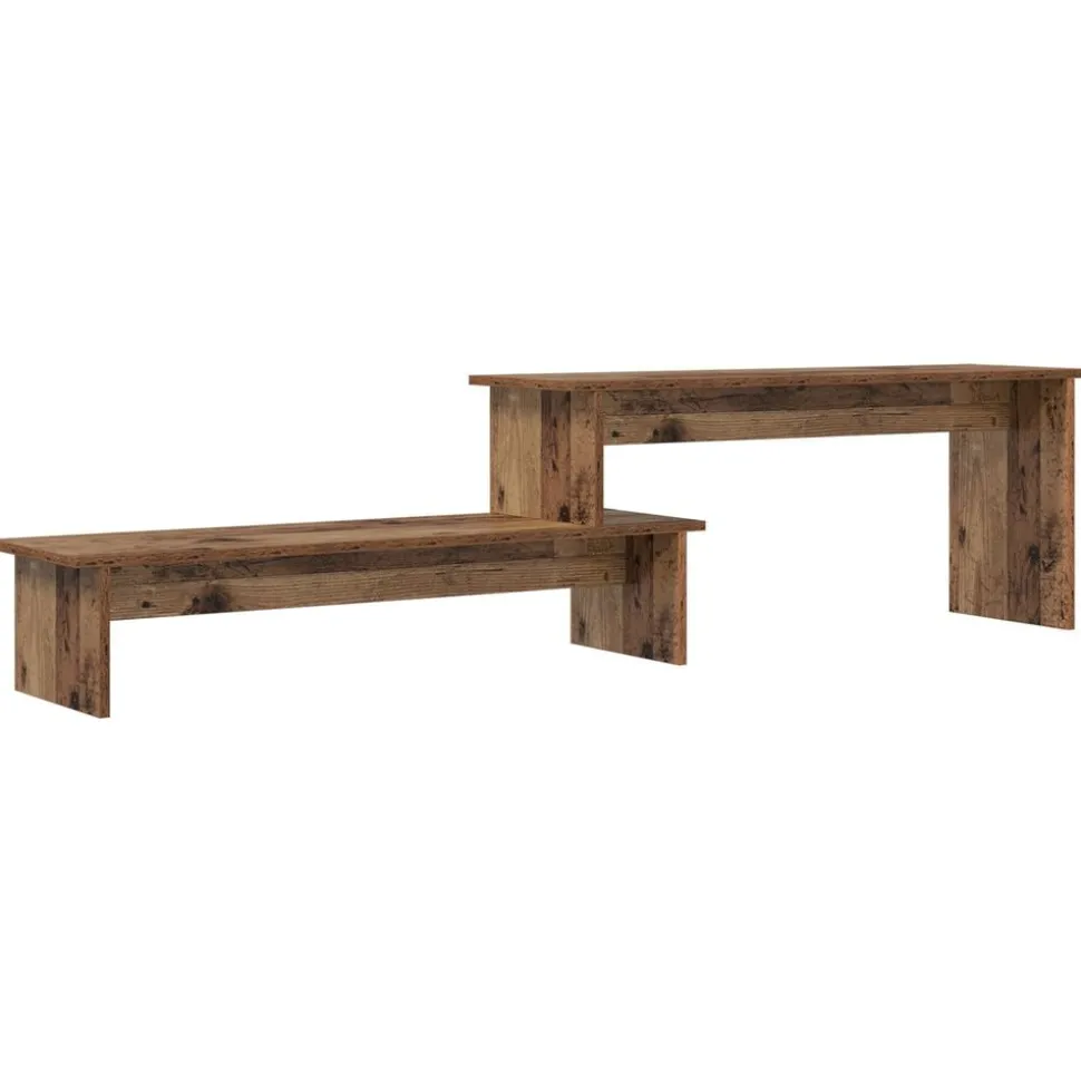 vidaXL Tv-meubelset Oud Hout 180 x 30 x 43 cm Bewerkt hout