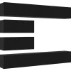 vidaXL Tv-meubelset Wandgemonteerd 4 pcs Zwart eiken Bewerkt hout