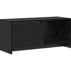 vidaXL Tv-meubelset Zwart Eiken 90 x 35 x 40 cm Bewerkt hout