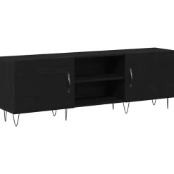 vidaXL Tv-meubelset Zwart Eiken 150 x 30 x 50 cm Bewerkt hout