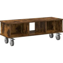 vidaXL TV-standaard Gerookt eiken 100 x 35 x 35 cm Bewerkt hout