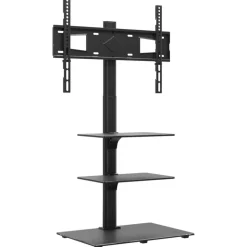 vidaXL Tv-standaard hoekmodel 3-laags voor 32-65 inch zwart