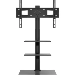 vidaXL Tv-standaard hoekmodel 3-laags voor 32-65 inch zwart