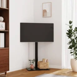 vidaXL Tv-standaard hoekmodel 1-laags voor 32-65 inch zwart