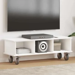vidaXL TV-standaard Wit 100 x 35 x 35 cm Bewerkt hout