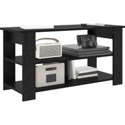 vidaXL TV-standaard Zwart Eiken 100 x 40 x 50 cm