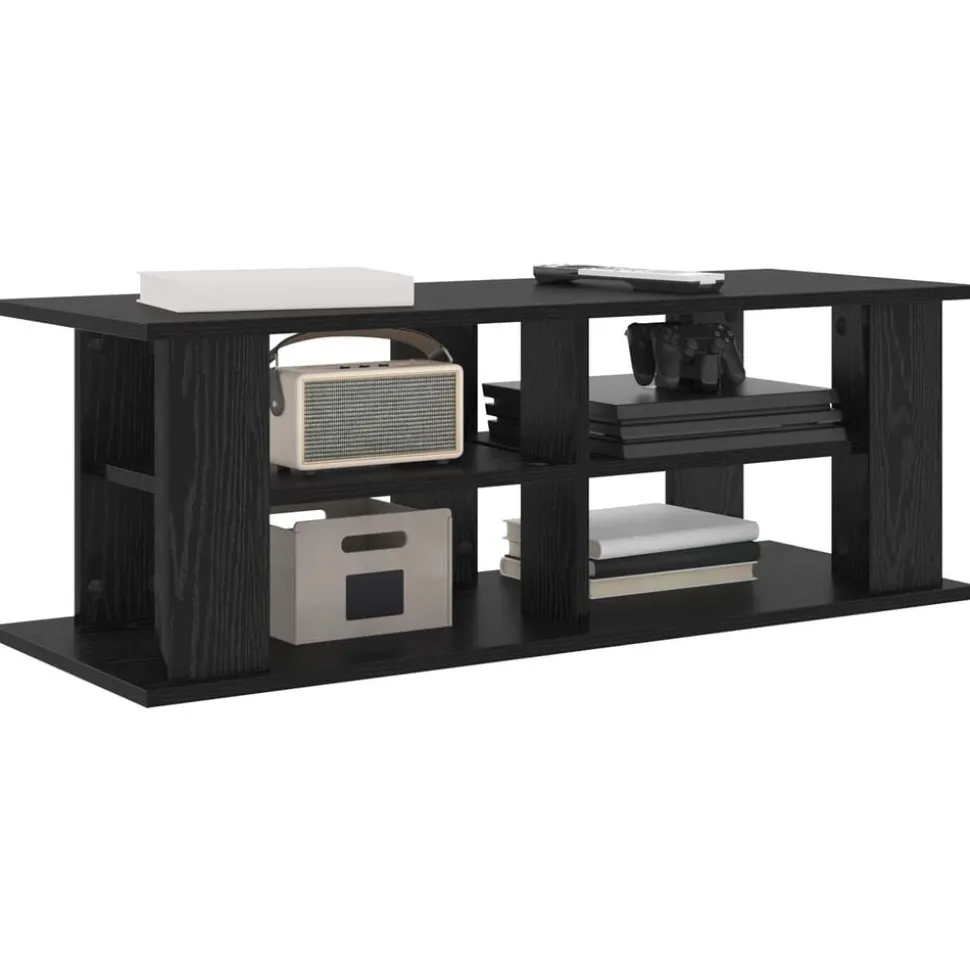 vidaXL TV-standaard Zwart Eiken 96 x 35 x 33,5 cm