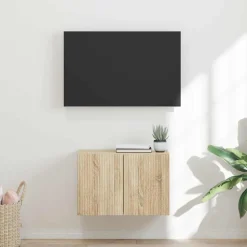 vidaXL TV-wandkast Sonoma Eiken 59,5 x 31 x 40 cm Bewerkt hout