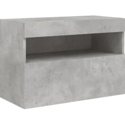 vidaXL Tv-wandmeubel met LED-verlichting 60x30x40 cm betongrijs