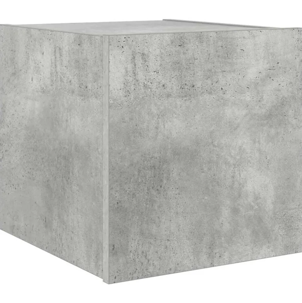 vidaXL Tv-wandmeubel met LED-verlichting 30,5x35x30 cm betongrijs
