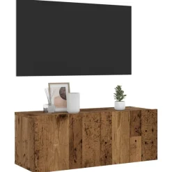 vidaXL Tv-wandmeubel 80x30x30 cm bewerkt hout oud houtkleurig