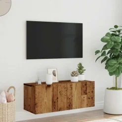 vidaXL Tv-wandmeubel 80x30x30 cm bewerkt hout oud houtkleurig