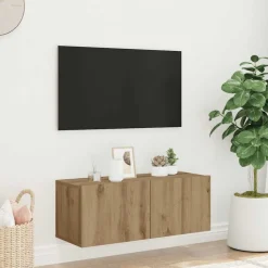 vidaXL Tv-wandmeubel 80x30x30 cm bewerkt hout artisanaal eikenkleurig