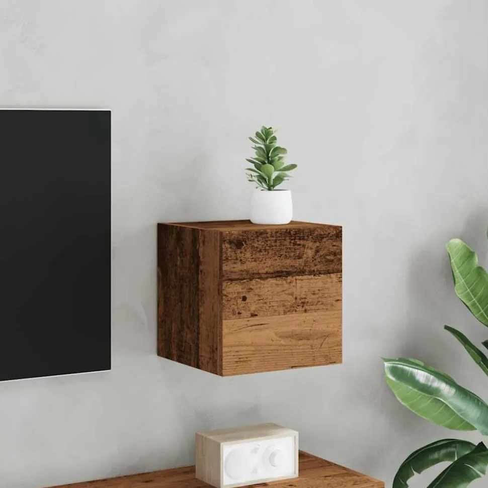 vidaXL Tv-wandmeubel 30,5x30x30 cm oud houtkleurig