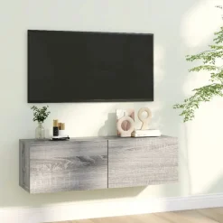 vidaXL Tv-wandmeubel 100x30x30 cm bewerkt hout grijs sonoma eikenkleur