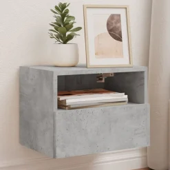 vidaXL Tv-wandmeubels 2 st 40x30x30 cm bewerkt hout betongrijs