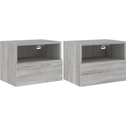 vidaXL Tv-wandmeubels 2 st 40x30x30 cm bewerkt hout grijs sonoma