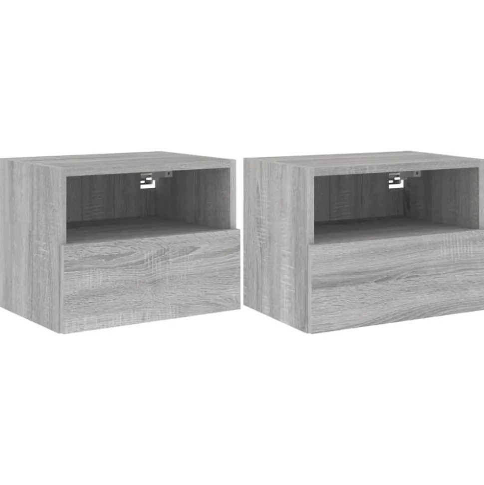 vidaXL Tv-wandmeubels 2 st 40x30x30 cm bewerkt hout grijs sonoma