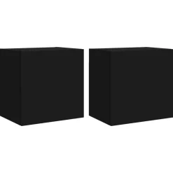 vidaXL Tv-wandmeubels 2 st 40,5x30x40 cm bewerkt hout zwart