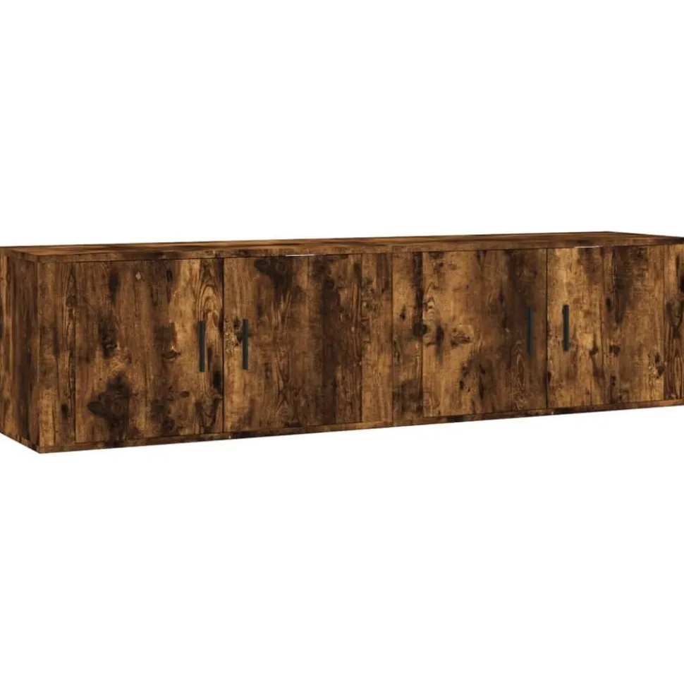 vidaXL Tv-wandmeubels 2 st 80x34,5x40 cm gerookt eikenkleurig