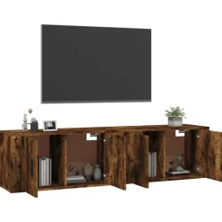 vidaXL Tv-wandmeubels 2 st 80x34,5x40 cm gerookt eikenkleurig