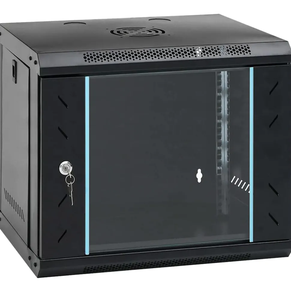 vidaXL 9U Wandgemonteerde Netwerkkast 19" IP20 53x40x45 cm